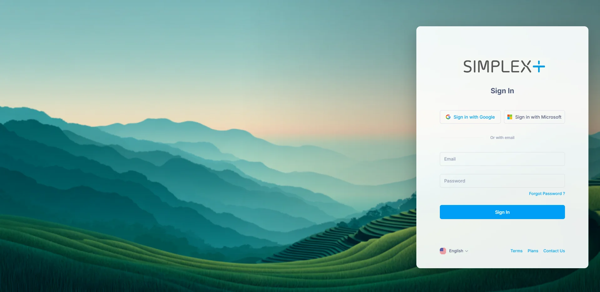 White-label client portal sign-in — branded with the MSP's own identity, with SSO options
